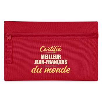 Certifié meilleur jean françois du monde - Trousse - rouge - Devant