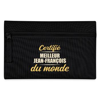 Certified best jeans françois in the world - Pencil Case - black - Front