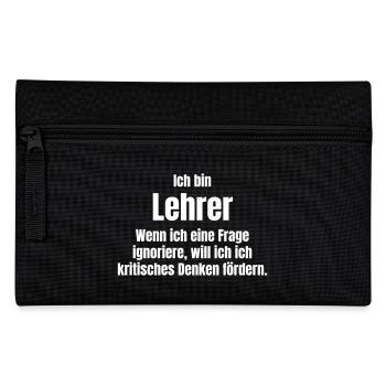 Lehrer - Federtasche - Schwarz - Vorne