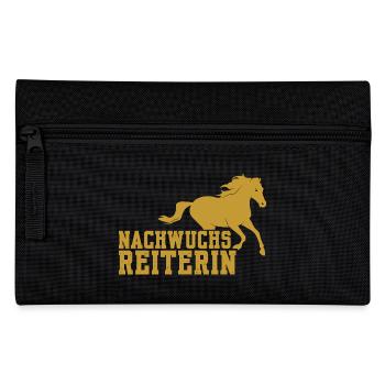 Fille de cheval disant cadeau idée cadeau passe-temps - Trousse - noir - Devant
