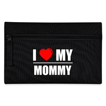 Font design "I love my Mommy" - Pencil Case - black - Front