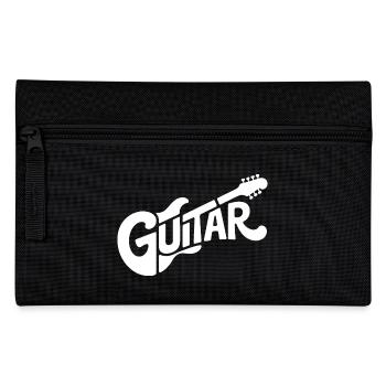 Gitarre - Cooles Guiratist Music Logo - Federtasche - Schwarz - Vorne