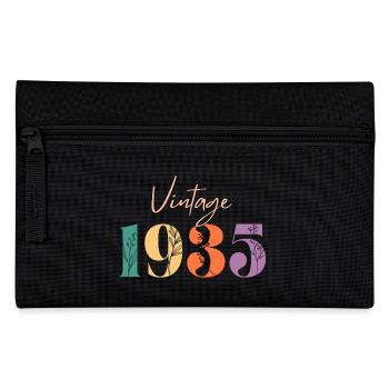 Jahrgang 1935 Blumen - Federtasche - Schwarz - Vorne