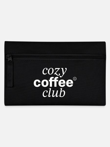 Cozy Coffee Club Logo White - Pencil Case - black