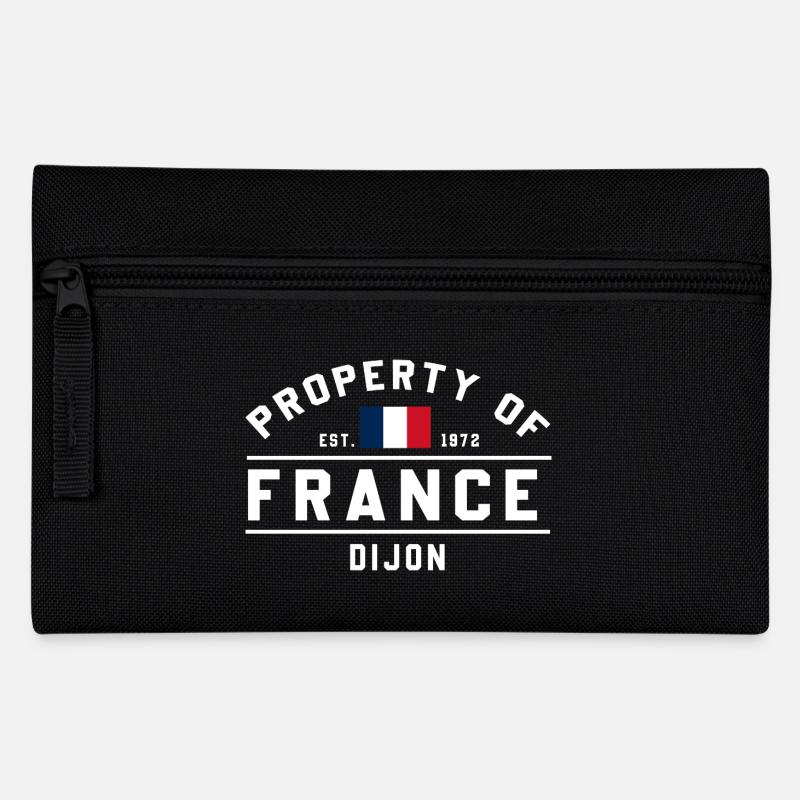 Französische Flagge Grafik Dijon Logo - Federtasche - Schwarz