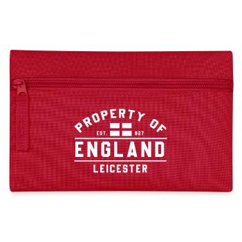 England Leicester Retro Flag Motif - Pencil Case - red - Front