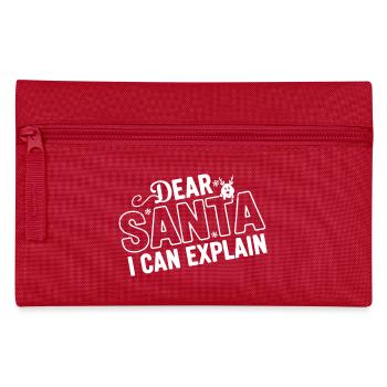 Dear Santa I Can Explain - Pencil Case - red - Front