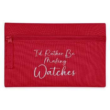 Uhrwerk Uhr - Federtasche - Rot - Vorne