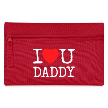 Chemise de papa Je t’aime - Trousse - rouge - Devant