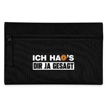 Ich hab's dir ja gesagt lustige Bitcoin Sprüche - Federtasche - Schwarz - Vorne