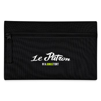 Le patron n'a jamais tort. Humour pour patron cool - Trousse - noir - Devant
