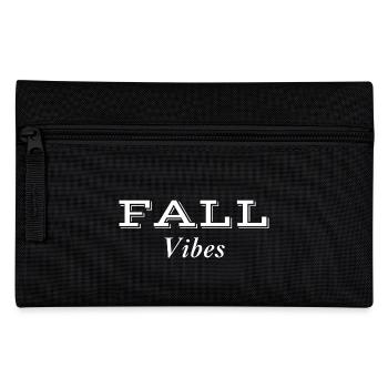 Fall Vibes | Fall Season | Autumn themed | Pumpkin - Pencil Case - black - Front