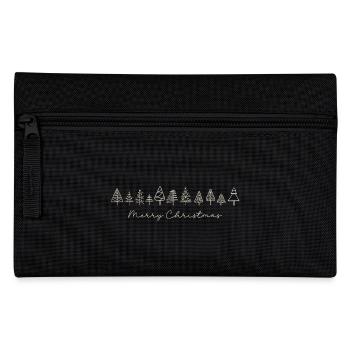 Doodle Christmas trees, Merry Christmas, Unisex - Pencil Case - black - Front