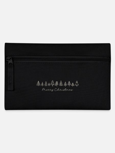 Doodle Christmas trees, Merry Christmas, Unisex - Pencil Case - black