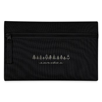 Warm Wishes, Doodle Tannenbäume, Weihnachten - Federtasche - Schwarz - Vorne