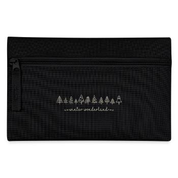 Winter Wonderland, Doodle Tannenbäume, Weihnachten - Federtasche - Schwarz - Vorne