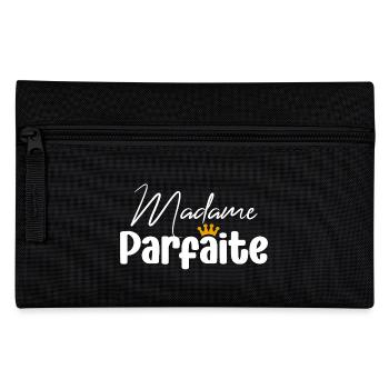 Madame Parfaite cadeau humoristique femme parfaite - Trousse - noir - Devant