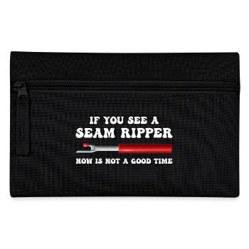 Funny Quilting For Women Quilter Seamstress Fabric - Pencil Case - black - Front