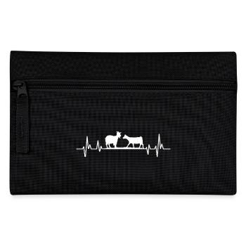 goat heartbeat goats - Pencil Case - black - Front