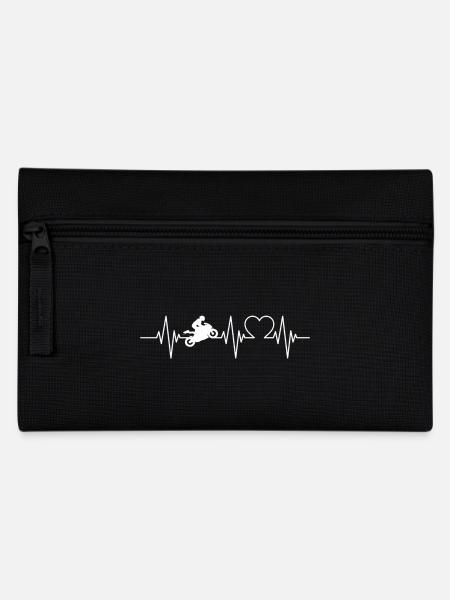 Retro moto heartbeat motocycliste biker - Trousse - noir