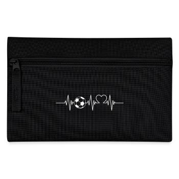 Football heartbeat footballer - Pencil Case - black - Front