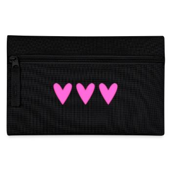 HERZ. HERZ. HEILIGER VALENTINSTAG. LIEBE. LIEBE. WEIHNACHTEN - Federtasche - Schwarz - Vorne