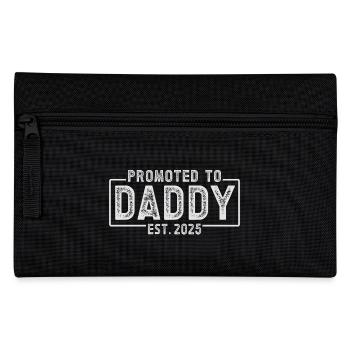 Promoted to dad set for 2025 - Pencil Case - black - Front
