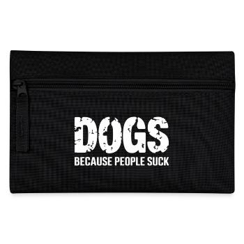 Les chiens parce que les gens sont nuls | Amoureux des chiens - Trousse - noir - Devant