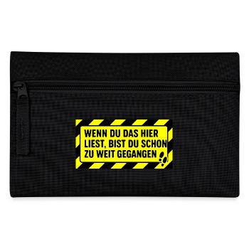 Sticker gegen neugierige Nachbarn - Federtasche - Schwarz - Vorne