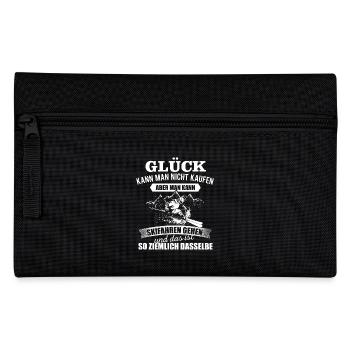 Glück Ski fahren Skier - Federtasche - Schwarz - Vorne