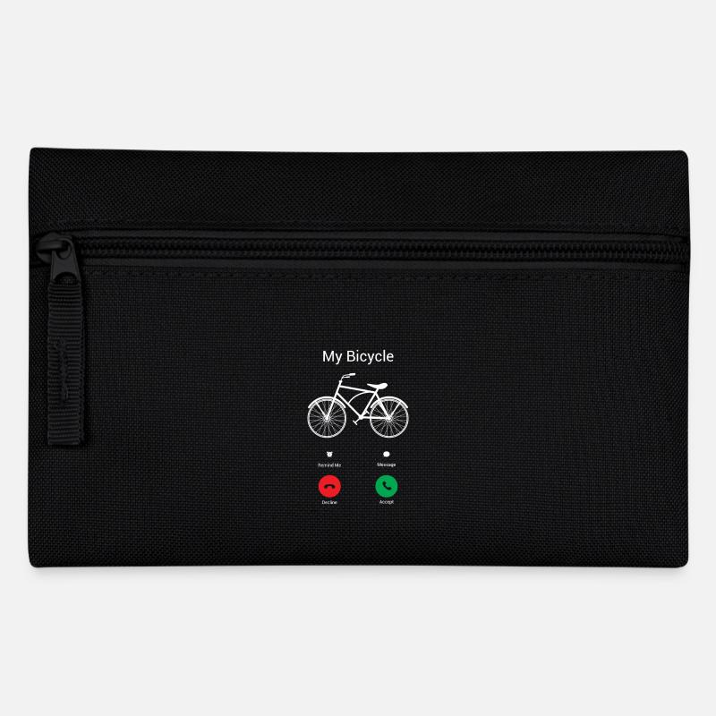 Mein Fahrrad ruft! - Federtasche - Schwarz