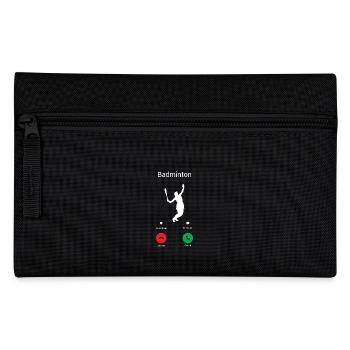 BADMINTON IS CALLING! I DO BADMINTON GAMES GO! - Pencil Case - black - Front