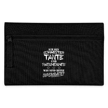 Schwester,TANTE,Patentant - Federtasche - Schwarz - Vorne