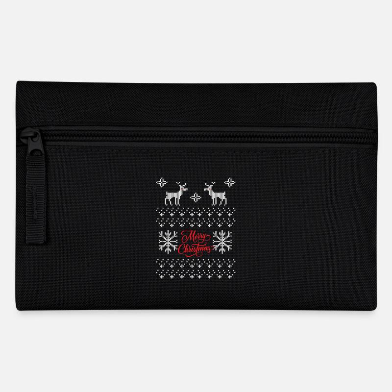 Merry Christmas Ugly Sweater Fröhliche Weihnachten - Federtasche - Schwarz