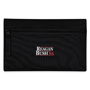 Vintage-80er Reagan Bush 84 Republikaner Politische - Federtasche - Schwarz - Vorne