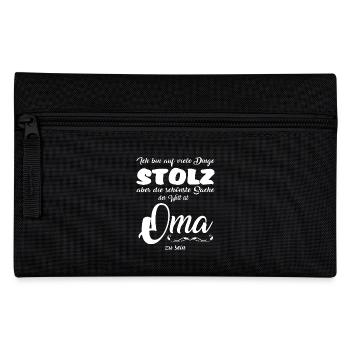 Stolze Oma - Federtasche - Schwarz - Vorne