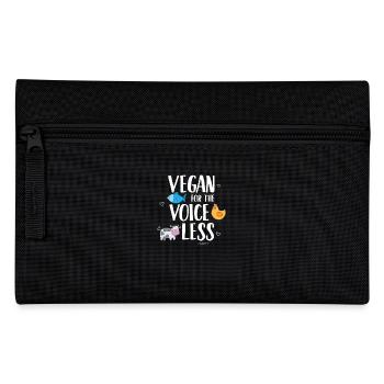 Vegan For The Voiceless - Federtasche - Schwarz - Vorne