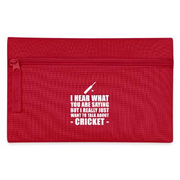 Funny Cricket Gift Idea - Pencil Case - red - Front
