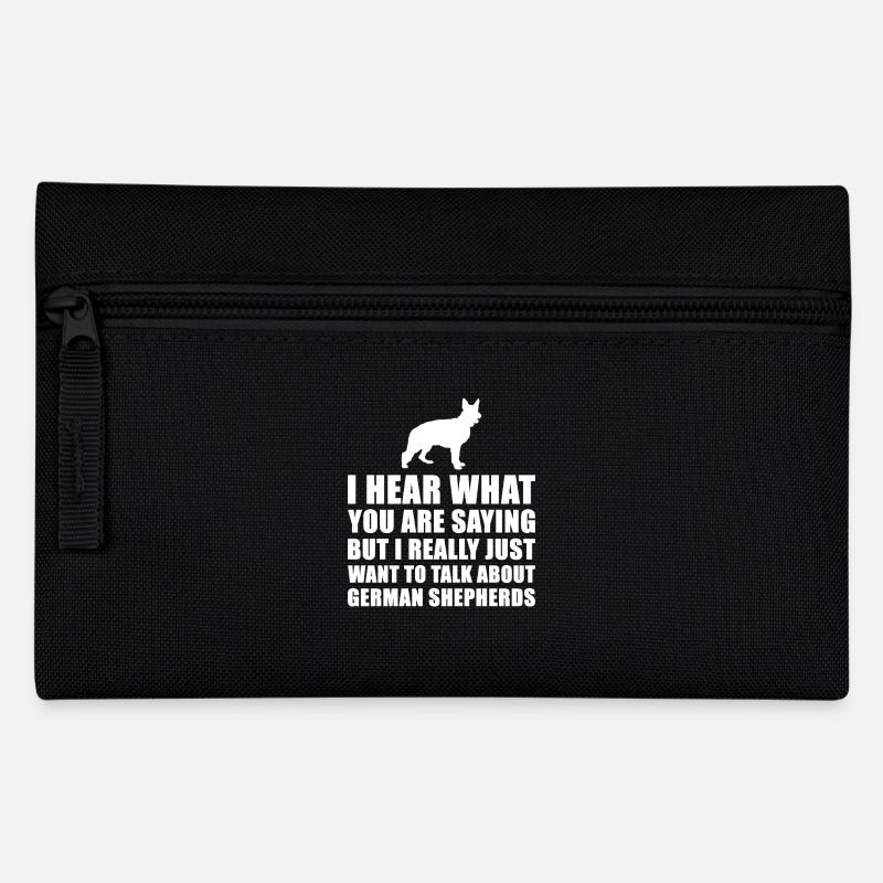 Funny German Shepherd Gift Idea - Pencil Case - black