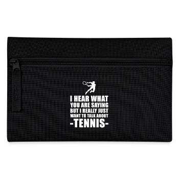Drôle Tennis Coach Idée cadeau - Trousse - noir - Devant