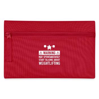 Funny Weightlifting Gift Idea - Pencil Case - red - Front