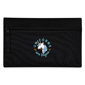 Licorne T-shirt - licornes sont végétaliens (Magic Blue) - Trousse - noir - Devant
