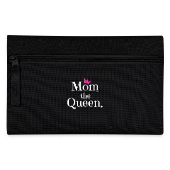 Mom the Queen Tshirt, Gift for Mom on Mother's Day - Federtasche - Schwarz - Vorne