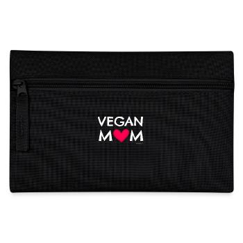 Vegan Mom TShirt (Gift for Mom on Mother's Day) - Pencil Case - black - Front