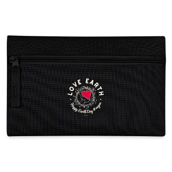 T-shirt végétalien « L'amour de la Terre - Jour de la terre heureux » Noir - Trousse - noir - Devant