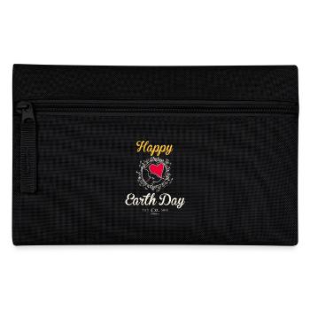 T-shirt de jour de la terre heureux « coeur » - Trousse - noir - Devant