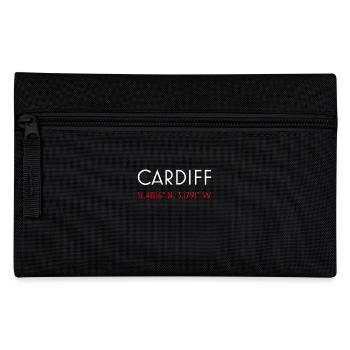 Cardiff Wales minimalistische Koordinaten - Federtasche - Schwarz - Vorne