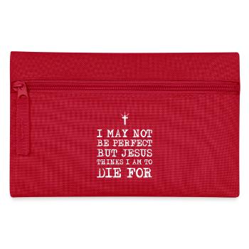I May not be perfect - Federtasche - Rot - Vorne