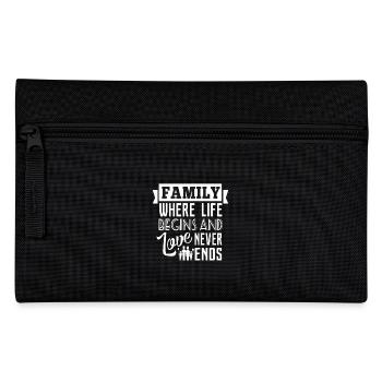 Family where life begins - Federtasche - Schwarz - Vorne