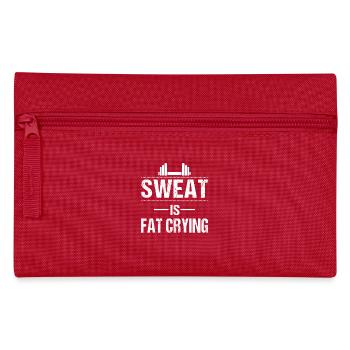 Sweat is fat crying - Federtasche - Rot - Vorne
